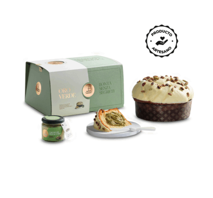 Panettone Italiano línea Oro Verde Pistacho